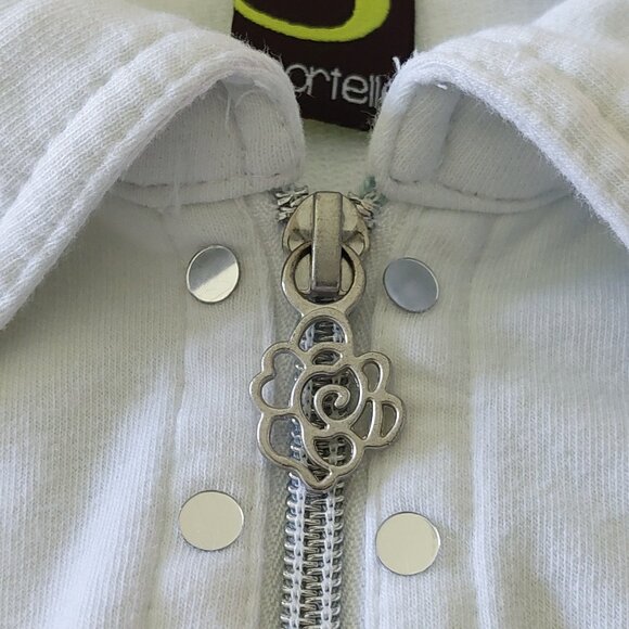 Sportelle 3/4 Sleeve Zip-Up Jacket Palm Tree Print Women's Size M - Picture 7 of 9